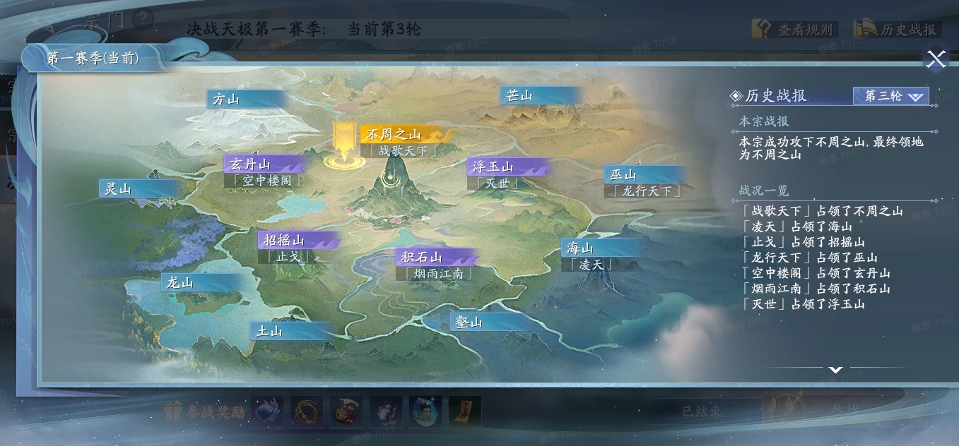 封神再临手游决战天极第一赛季，战歌天下夺得第一名拿下不周之山