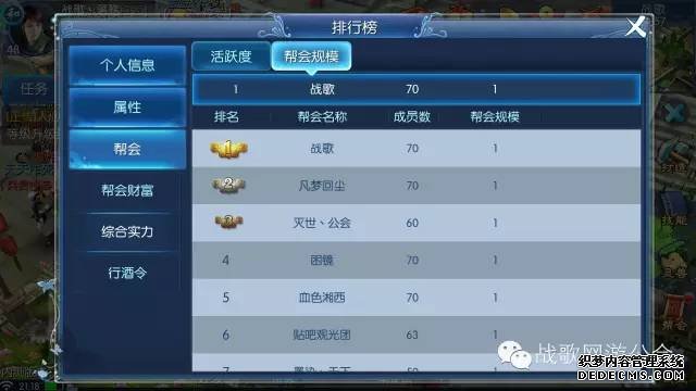 倩女幽魂手游二测人气火爆 游戏帮会战歌又第一