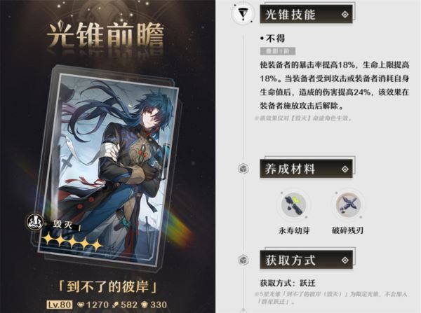 崩坏星穹铁道刃专属光锥怎么样 到不了的彼岸性价比攻略