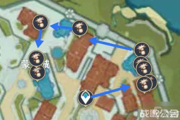 《原神》慕风蘑菇分布图 3.8慕风蘑菇采集路线介绍,原神资讯