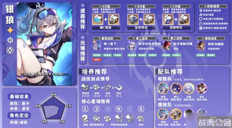 《崩坏星穹铁道》量子系角色培养攻略大全 量子系角色养成配队介绍,崩坏星穹铁道资讯