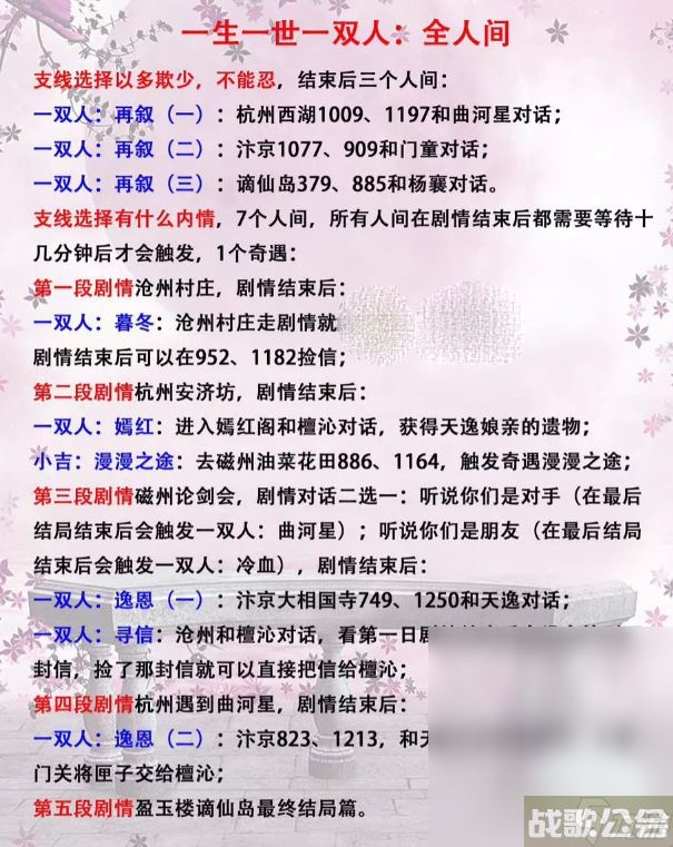 《逆水寒手游》一生一世一双人全结局攻略,逆水寒手游资讯