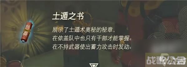 塞尔达传说王国之泪土遁术怎么用,王国之泪资讯 塞尔达传说王国之泪土遁术怎么用,王国之泪资讯