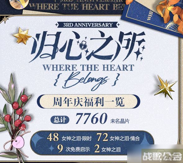 《未定事件簿》三周年庆福利介绍,未定事件簿资讯