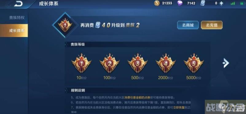 王者荣耀贵族等级会下降吗,王者荣耀资讯