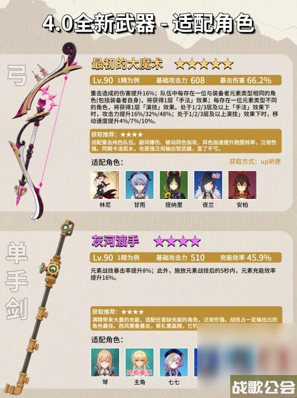 原神4.0新增武器效果及获取方法攻略 原神4.0新增武器效果及获取方法攻略