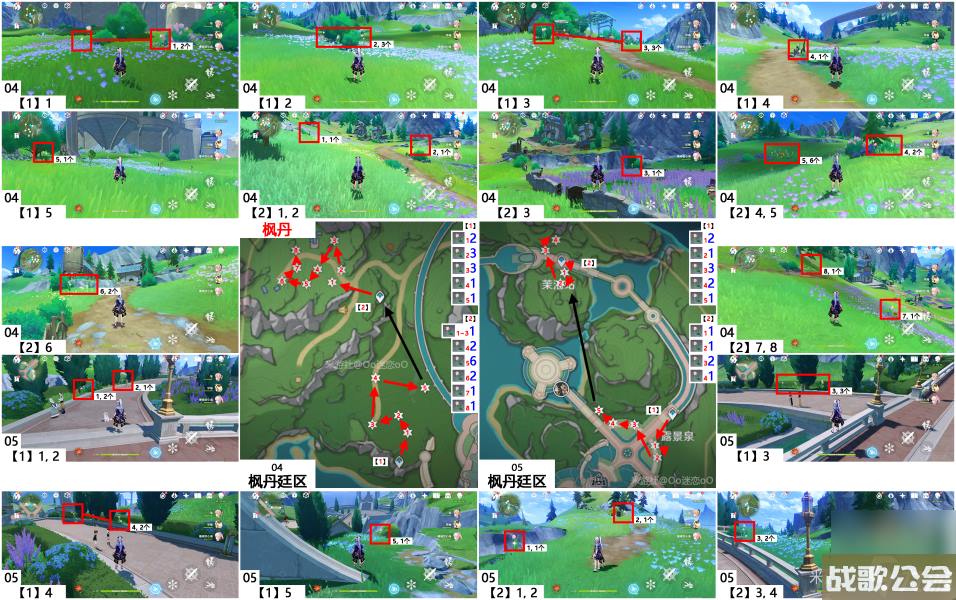 原神虹彩蔷薇采集路线图-虹彩蔷薇在哪里大全