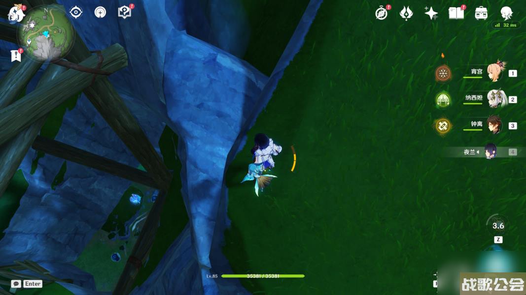 原神苍晶区水神瞳收集路线