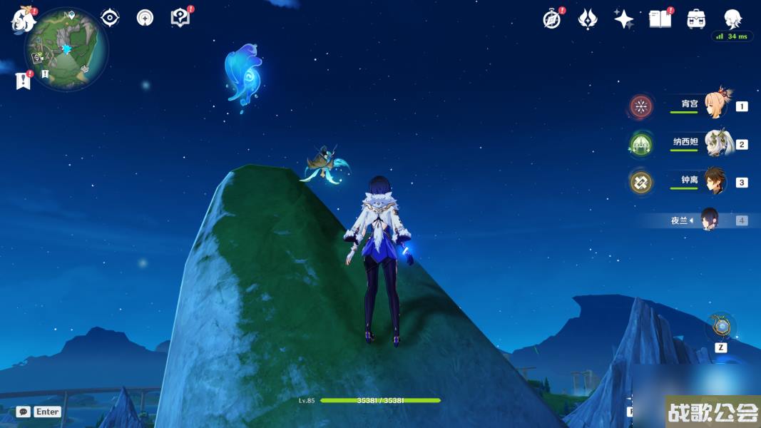 原神苍晶区水神瞳收集路线