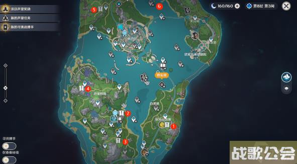 原神六个飞行器在哪里大全