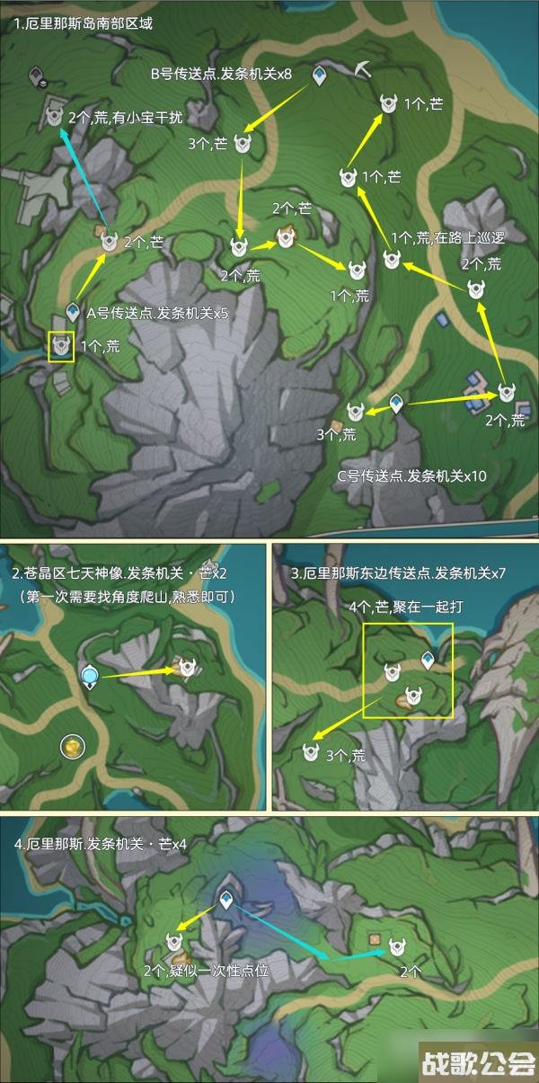 原神4.0发条机关刷取路线推荐