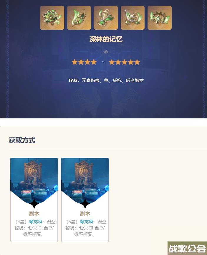 原神草神圣遗物在哪刷 