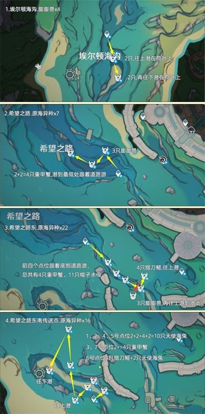 原神4.3异海凝珠分布位置路线汇总