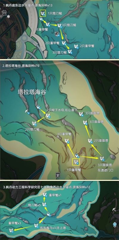 原神4.3异海凝珠分布位置路线汇总