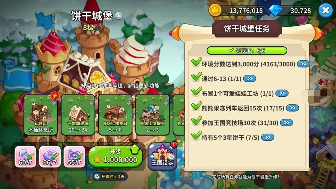 冲呀饼干人王国饼干城堡完整升级解锁攻略