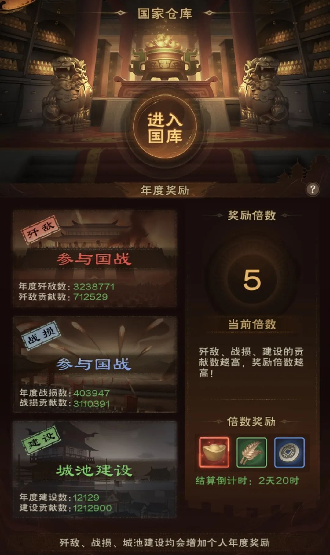 城主天下9倍国库快速达成条件介绍