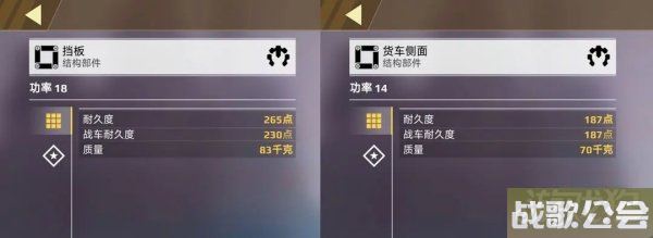 创世战车耐战比是什么 结构部件提升战比方法