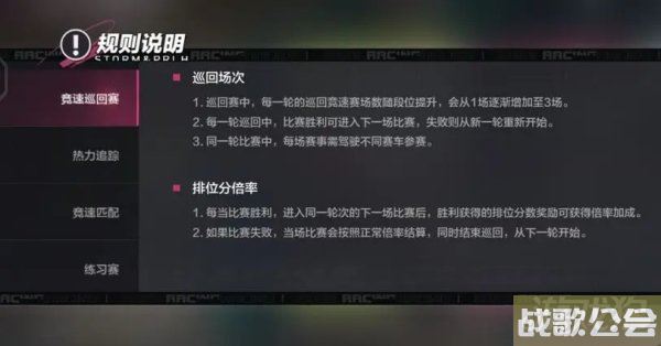 极品飞车集结排位等级介绍 巡回赛玩法规则