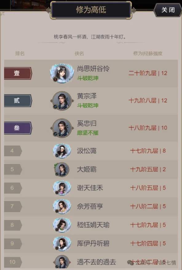 这就是江湖排行榜如何查看