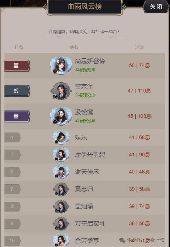 这就是江湖排行榜如何查看