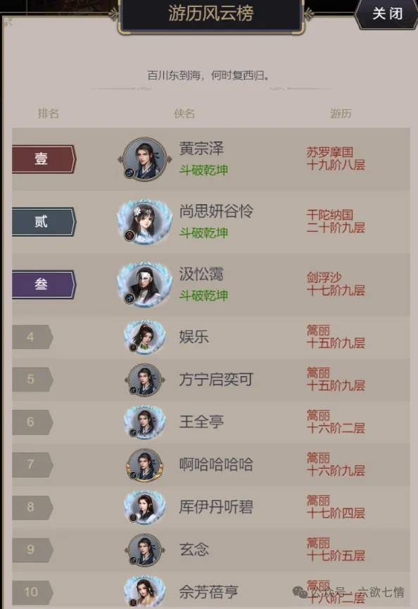 这就是江湖排行榜如何查看