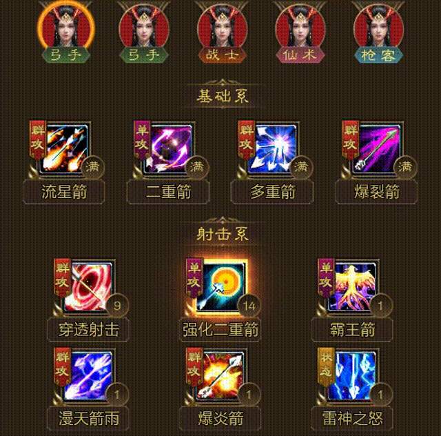 王者征途射击弓技能搭配推荐