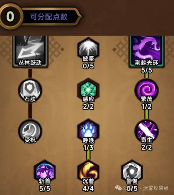 迷雾大陆S4德鲁伊毒蜘蛛bd毕业模板