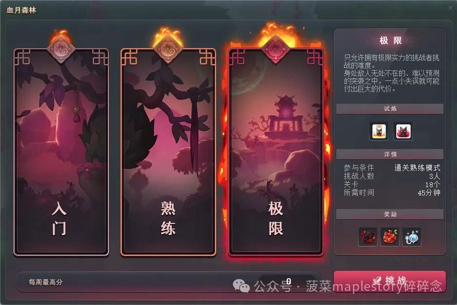 冒险岛血月森林副本通关攻略详解