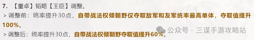 三国谋定天下4月23日武将战法加强改动详解