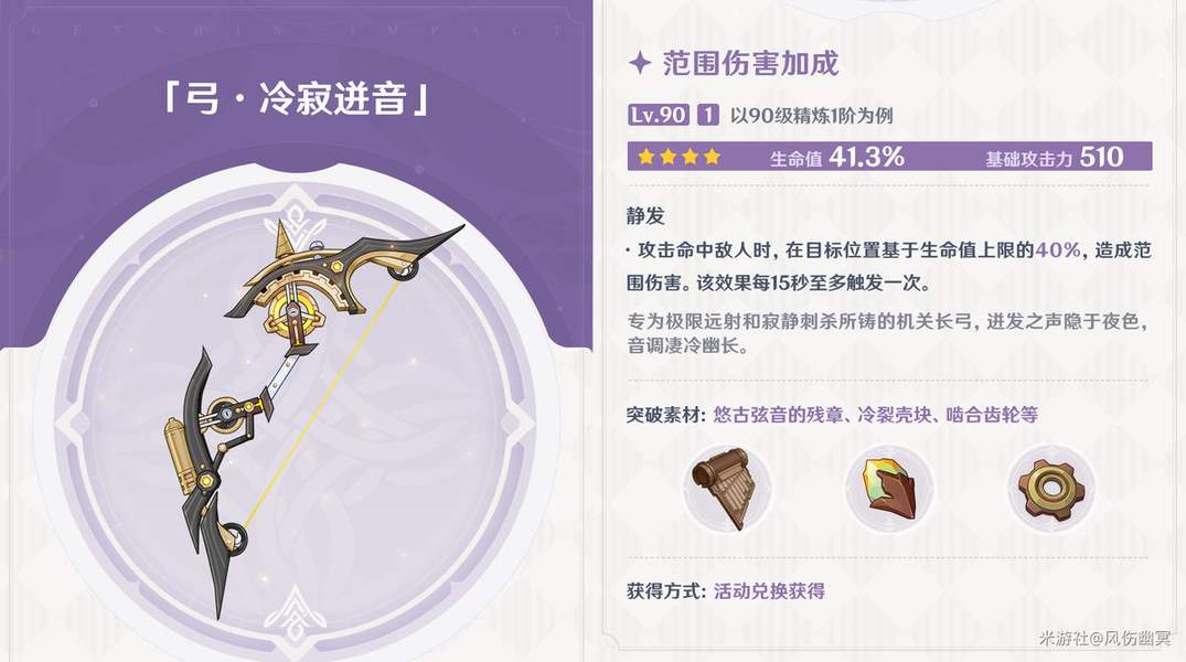 原神冷寂迸音适合角色一览