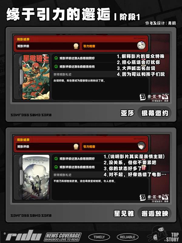 绝区零缘于引力的邂逅看电影活动对话选项攻略大全