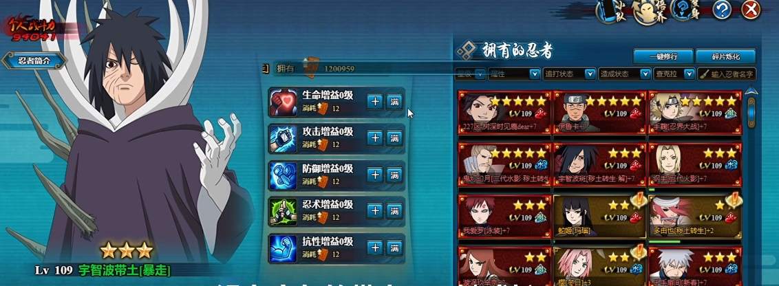 火影忍者暴走带土阵容怎么搭配